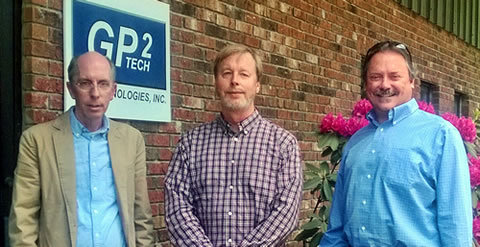 GP2 Technologies, Inc. celebrates it�s 16 anniversary! We thank our many customers for making GP2 so successful and look forward to the many opportunities in the upcoming years. L-R: Gerald Peterson, Thomas Porat, and Ted Greene.